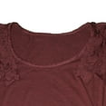 thumbnail image 4 of Oh Baby by Motherhood Women's Burgundy Ruffle Ruched Maternity Shirt Top (Large), 4 of 4