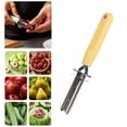 thumbnail image 1 of Adjustable Stainless Fruit & Vegetable Corer Tool, Multi-Size Bell-Pepper Cutter & Seed Remover, Ergonomic Grip Kitchen Gadget for Apple Pear Zucchini, Quick-Prep Stuffing & Garnish Maker, 1 Corer, 1 of 8