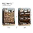 thumbnail image 3 of Vabches Farmhouse Shoe Storage Cabinet with 2 Flip Drawers, Freestanding Shoe Rack Organizer with Adjustable Shelf and Metal Handle for Entryway, Hallway, 3 of 7