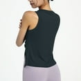 thumbnail image 5 of AherBiu Workout Tank Tops for Women Slit Crewneck Sleeveless Lightweight Quick-Dry Tanks T-Shirts, 5 of 6