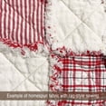 thumbnail image 3 of JCS Peppermint Red and White Tartan Plaid Homespun Cotton Fabric - Sold by the Yard, 3 of 5