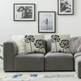 thumbnail image 3 of TIAOTIAOHOU Set of 2 Decorative Throw Pillow Covers Square Cushion Case Black Elegant Floral Design Leaf Dandelions Dandelion Garden Nature Drawing Pillow Cover for Sofa Couch Chair, 3 of 6