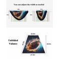 thumbnail image 6 of Waterfall Valances for Windows, Rugby Kitchen Sheer Valance Curtains, Football Flame Modern Abstract Art Rod Pocket Elegant Swag Valances for Living Room Bedroom, 47.2"x38.5", 1 Panel, 6 of 8