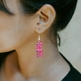 thumbnail image 4 of Pink Ribbon Earrings for Women Alloy Cancer Awareness Jewelry Strength Fighter Inspirational Gift Set Survivor Support Tiny Hoop Earrings Comfort Items for Cancer Patients Get Well Soon, 4 of 5