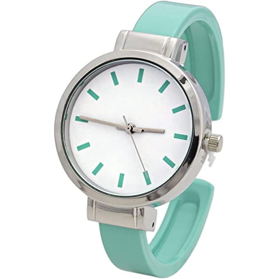 Blekon Collections Women's 35mm Case Glossy Acrylic Cuff Bangle Watch