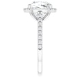thumbnail image 4 of Pompeii 3 1/2 Ct Cushion Moissanite & Lab Diamond Engagement Halo Ring 10k White Gold, 4 of 4