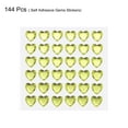 thumbnail image 3 of Uxcell 144 Pcs Heart Rhinestone 10mm Self Adhesive Gems Stickers Jewelry Stickers for Arts & Crafts, DIY Light Yellow, 3 of 6