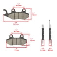 thumbnail image 2 of Front Brake Pads for Yamaha TTR230 TT-R230 2006-2013 Front Brake Pads, 2 of 3