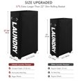 thumbnail image 3 of Lifesela X-Large Rolling Laundry Hamper, 27" Tall Slim Laundry Basket with Mesh Liner, Collapsible Dirty Clothes Hamper with Handle, Corner Laundry Bin Laundry Cart with Wheels (Black), 3 of 7