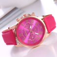 thumbnail image 3 of Reloj de mujer Geneva Fake Three Eyed Belt Fashion Reloj de mujer con graduación romana, 3 of 5