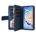 thumbnail image 4 of Compatible with Samsung Galaxy A34 5G Wallet Case with Card Slots PU Leather Zipper Flip Folio Cover, 4 of 5