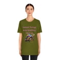 thumbnail image 4 of Good Things Are Waiting For Us Cute Rainbow Turtle Unisex Short Sleeve Tee, 4 of 8