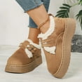 thumbnail image 2 of WJHWSX Boots for Women,Ankle Boots for Women,Warm,Slip on,Waterproof,Solid,Flock,Brown,(US:8.5), 2 of 9