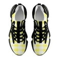 thumbnail image 5 of Check Pattern Yellow And White Walking Shoes for Men Woman Lightweight Tennis Fashion Elastic Sports Shoes Cushion Basketball Shoes, 5 of 7