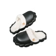 thumbnail image 3 of Fangasis Unisex Warm House Slippers Comfort Fuzzy Slipper Closed Toe Plush Lined Clog Night Out Slip Reaistant Winter Clogs Black (Man) 10.5-11, 3 of 9