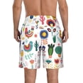 thumbnail image 3 of Kdxio Alpaca Flower Pattern Mens Casual Shorts - Drawstring Summer Beach Sports Shorts for Men, 3 of 9