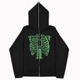 thumbnail image 5 of Sudadera de calavera oscura europea y americana para hombre y mujer, sudaderas con capucha góticas para pareja, sudadera Harajuku con cremallera de gran tamaño 2023, 5 of 5