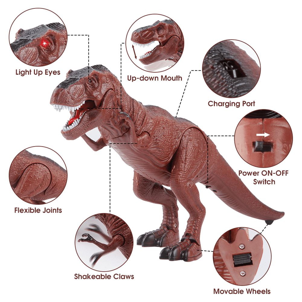 UUGEE Remote Control Dinosaur Toys for Boys Kids, 2.4G Electronic RC Dinosaur T-Rex Robot with Light Sound, Christmas Birthday Gifts Toys for 3 4 5 6 7 8+ Year Old Boy