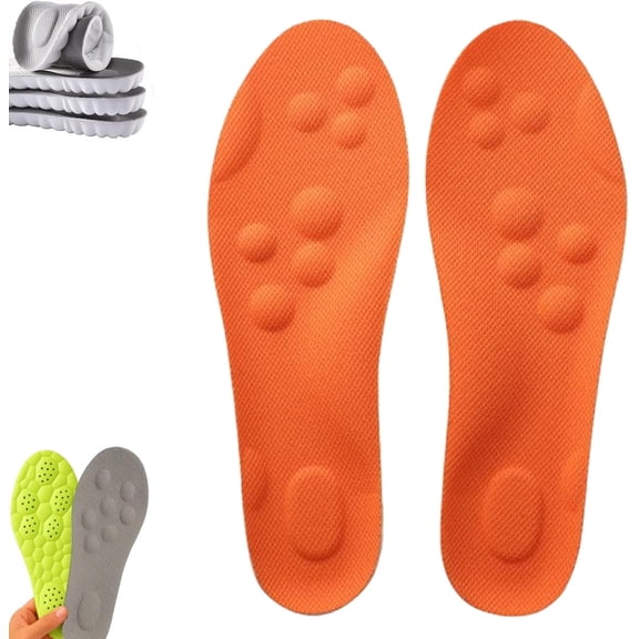 4D Shoe Cloud Insoles for Men Women,4d Anti-Slip Prevent Foot Odor Providing Shock Absorption and Cushioning Memory Foam Insole