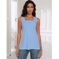 thumbnail image 5 of Zeagoo Womens Casual Tank Top Basic Solid Flowy Tank Tops Square Neck Sleeveless Lightweight Summer Tops, 5 of 6