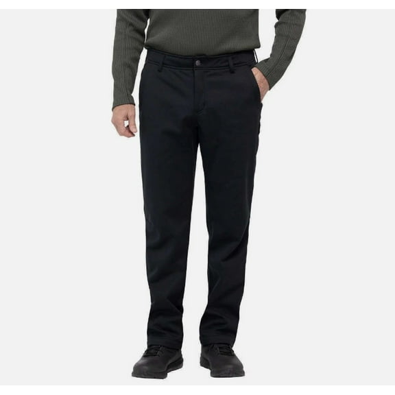 Magnum Men’s Size 32W x 32L Microfleece Lined Water Repellant Work Pants, Black