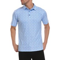 LRD Golf Shirts for Men UPF 50 Moisture Wicking Short Sleeve Polo Shirt Life's A Beach 3XL