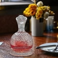 thumbnail image 6 of DOMELAY Red Decanter Carafe with Stopper Empty Cabernet Decanter Glass, 6 of 9