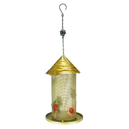 Vintage Pet Bird Feeder Seed Nuts Container Tree Perch Hanging
