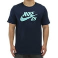 thumbnail image 5 of Nike Mens Dry Dri-Fit Swoosh Logo Casual Skate T-Shirt Grey and Black S, 5 of 9