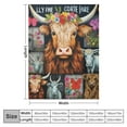 thumbnail image 4 of Nawypu Highland Cow Super Soft Throw Blankets Flannel Lightweight Plush Fuzzy Cozy Soft Bed Throws for Sofa Bed Deco Gifts. (Highland Cow, ), 4 of 6