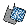 thumbnail image 2 of Letter K Chevron Blue and White Pair of Pot Holders, 2 of 2