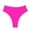 Hot Pink, variant on Womens Bikini Swim Thong Bottom Briefs Solid Color High Cut Swimwear Swimsuit Bottoms