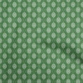 thumbnail image 1 of oneOone Silk Tabby Green Fabric Running Stitch Quilting Supplies Print Sewing Fabric By The Yard 42 Inch Wide, 1 of 4