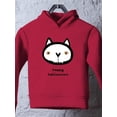 thumbnail image 3 of Happy Halloween Spooky Kitten Hoodie Toddler - Toddler Hoodie, Red, 3 of 4