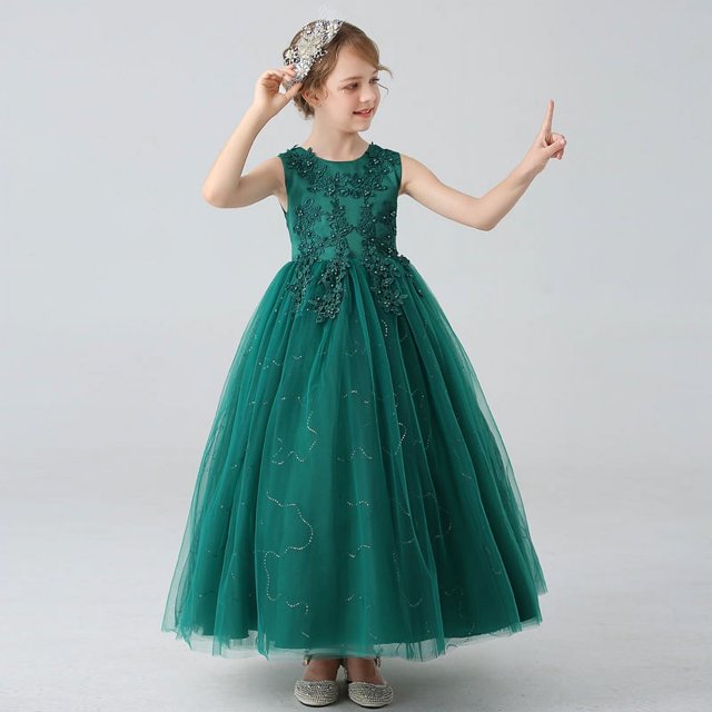 Vestido infantil sin mangas, vestido de princesa de alta gama, vestido de novia para niña, minifalda, vestido de pasarela para niña de las flores, vestido de disfraz de piano