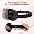 thumbnail image 5 of Unique Bargains 22 Momme Pure Silk Sleep Mask with Travel Pouch 3D Contour Adjustable Blindfold for Side Sleepers Eye Mask Locks Light for Sleeping Black, 5 of 7