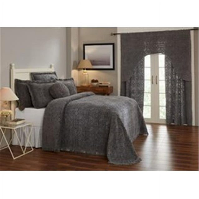 Better Trends BSWRTWGRY Wedding Ring Cotton Bedspread, Gray - Twin Size
