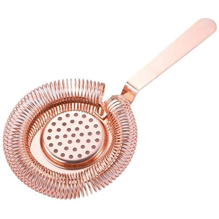 

Cocktail Strainer Stainless Steel Bar Sieve Barware for Bartenders and Mixologists Supplies (copper)