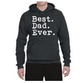 thumbnail image 2 of Wild Bobby,Best. Dad. Ever. Cool Idea, Father's Day, Unisex Graphic Hoodie Sweatshirt, Heather Black, Medium, 2 of 3