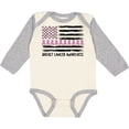 thumbnail image 3 of Inktastic Breast Cancer Awareness Pink Ribbons and Flag Boys or Girls Long Sleeve Baby Bodysuit, 3 of 5