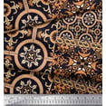 thumbnail image 1 of Soimoi Cotton Voile Fabric Damask Patchwork Print Sewing Fabric Yard 56 Inch Wide, 1 of 3