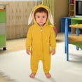 thumbnail image 2 of Ruyang New Born Baby Boy Girl Easter Outfit Bunny Ear Hooded Long Sleeve Romper Cute Jumpsuit Baby Zipper Soft Cotton Clothes, 2 of 8