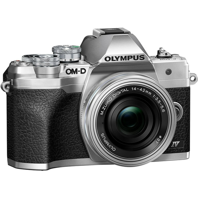 OLYMPUS OM-D E-M10 Mark IV Silver Body with Silver M.Zuiko Digital