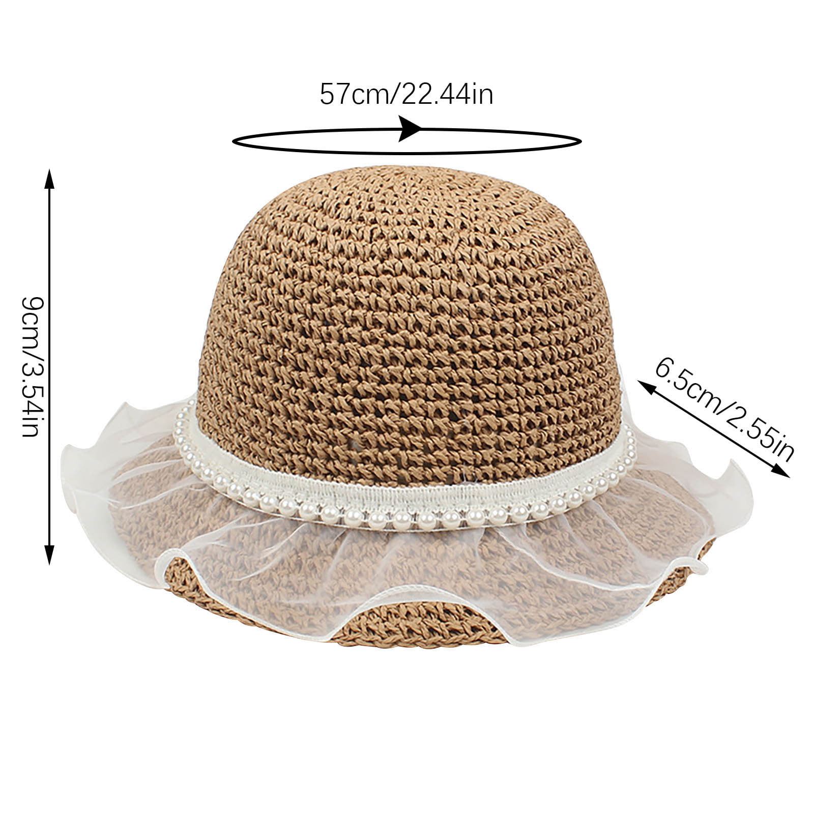 Accessories Hats Straw Hats Lack of Color Straw Hat cream casual look 