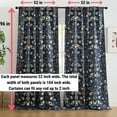 thumbnail image 2 of THD Florencia Floral & Birds Patterned Window Back Tab Rod Pocket Curtains Bedroom - Light Blocking Darkening Window Panels, Set of 2, 2 of 8