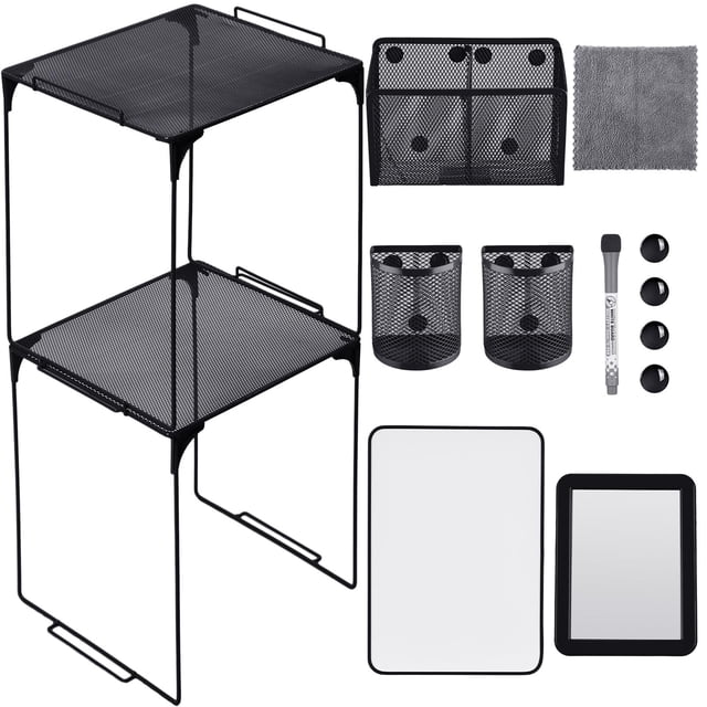 Kit organizador y accesorios para casilleros Ctosree, 13 unidades, negro