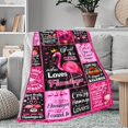 thumbnail image 2 of Flamingo Blanket for Women Girls, Flamingo Gifts for Girls, Pink Flamingo Blanket and Throws, Flamingo Lovers Birthday Gifts Decor Throw Blanket 50" x 40", 2 of 5