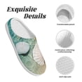 thumbnail image 5 of Fotbe Starfish And Seashell Pattern Women's Fuzzy Curly Fur Memory Foam Loafer Slippers Indoor Outdoor Slippers Winter Home Shoes-37/38, 5 of 7