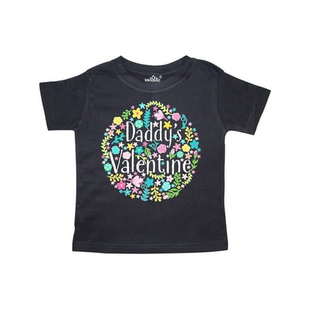 

Inktastic Daddy s Valentine with Flower Circle Gift Toddler Boy or Toddler Girl T-Shirt