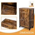 thumbnail image 2 of UBesGoo Trash Can Cabinet Tilt Out with Wheels & Drawer, 10 Gallon Kitchen Sideboard Trash Bin Pet Proof, Rustic Brown, 2 of 11